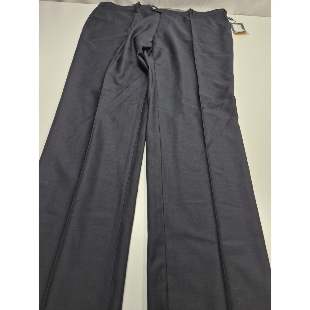 Galante Dress Pants Mens 48x36 Gray Wool Flat Front Straight Unhemmed Italy NWT